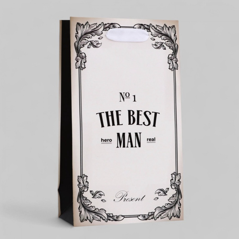 Пакет подарочный The Best man | Upak Land