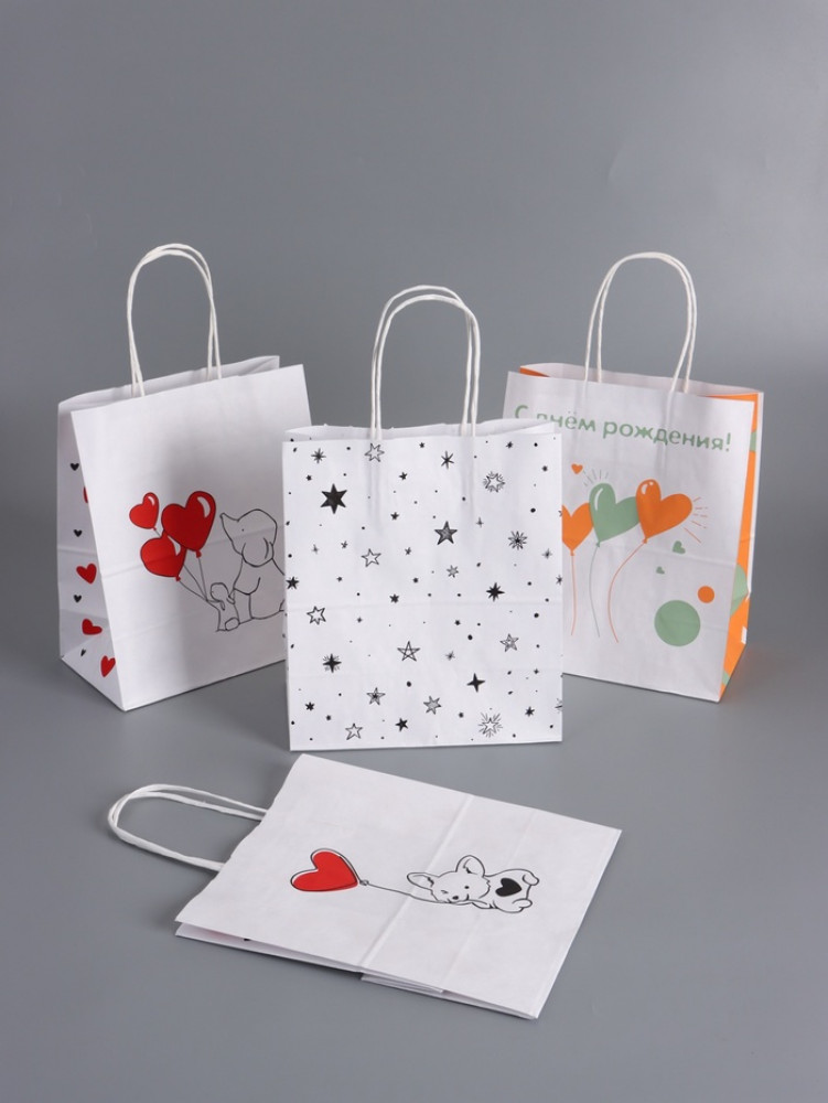 Набор пакетов подарочных «С Днем Рождения» | Upak Land