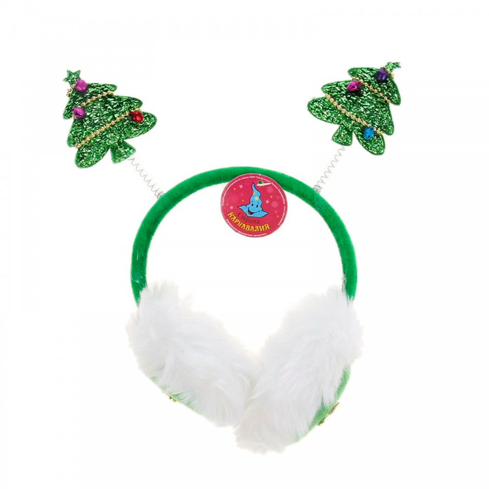 Ободок - наушник «С Новым Годом», елочка | Страна Карнавалия