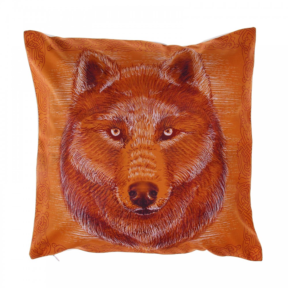 Наволочка декоративная «Волк» (40х40 см, велюр, полиэстр) | Collorista