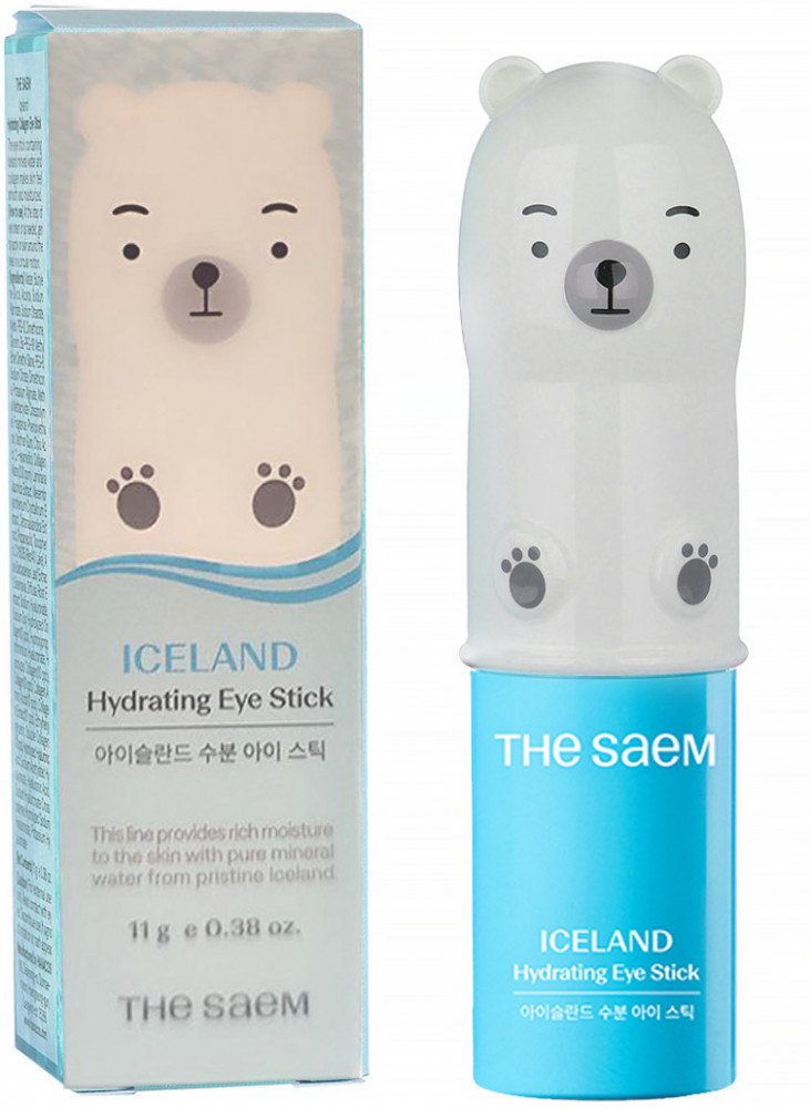 Стик для кожи вокруг глаз с ледниковой водой и коллагеном охлаждающий «Iceland Hydrating Eye Stick» | The Saem