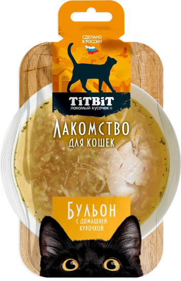 Лакомство для кошек «Бульон с домашней курочкой»