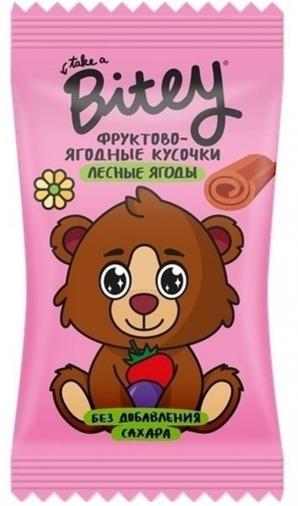 Пастила детская фруктовая без сахара Мини «Лесные ягоды» | Мишки | Take a Bitey
