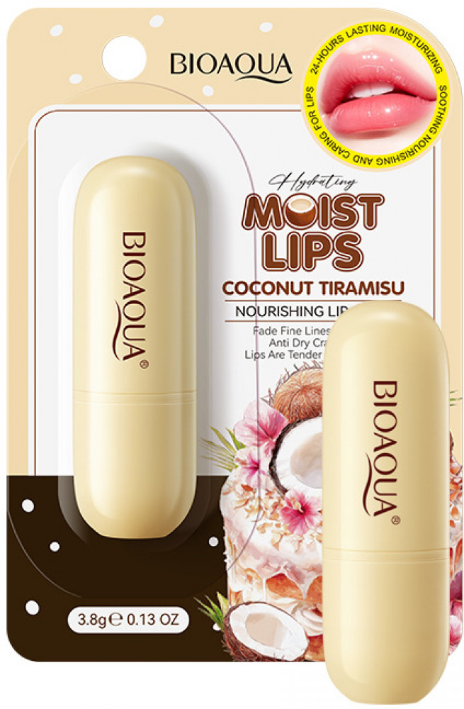 Питательный увлажняющий гигиенический бальзам для губ «Coconut Tiramisu» | Bioaqua