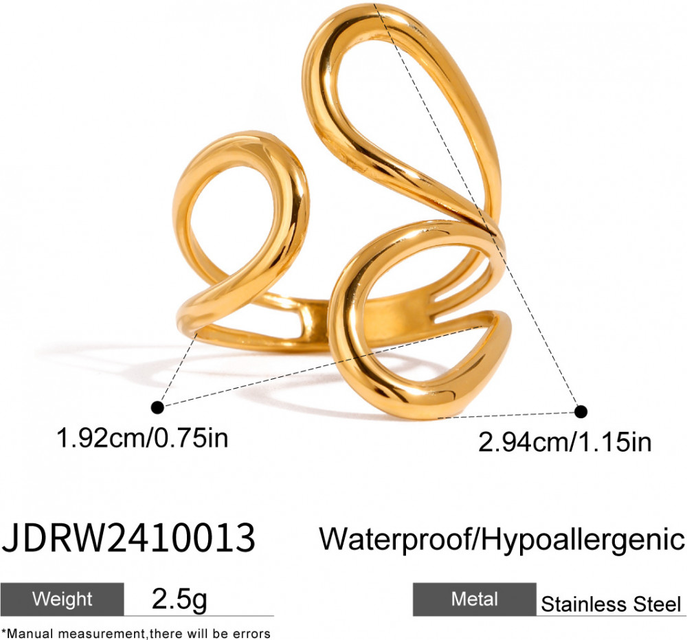 Кольцо женское открытое