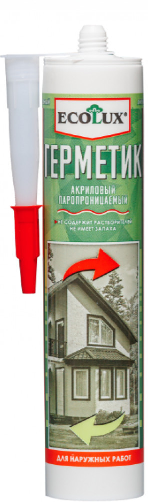 Герметик паропроницаемый белый наружный | Ecolux