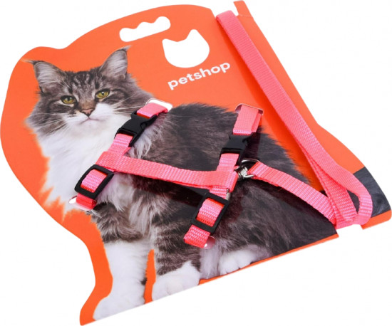 Шлейка для кошек с поводком