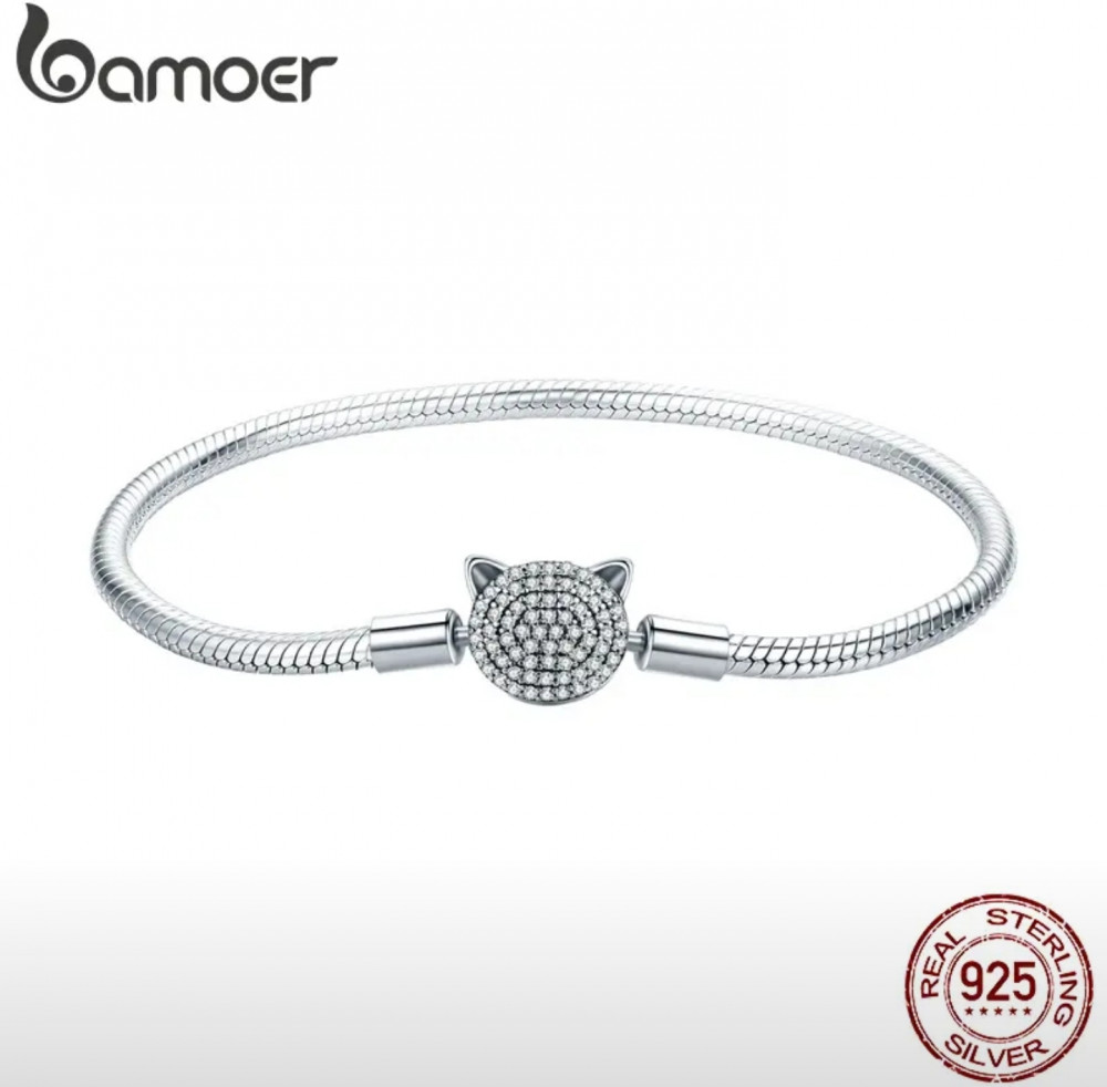 Серебряный браслет для шармов | Bamoer