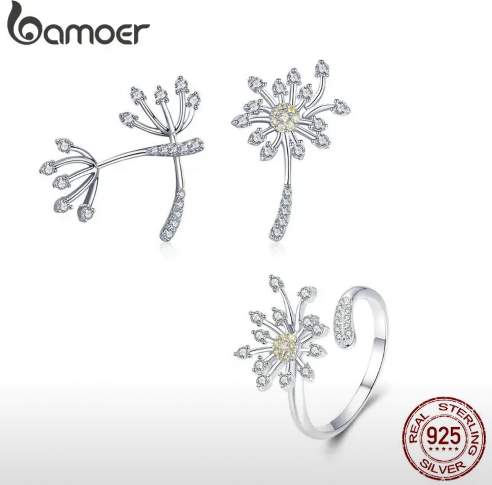 Комплект украшений «Цветущий одуванчик» | Bamoer