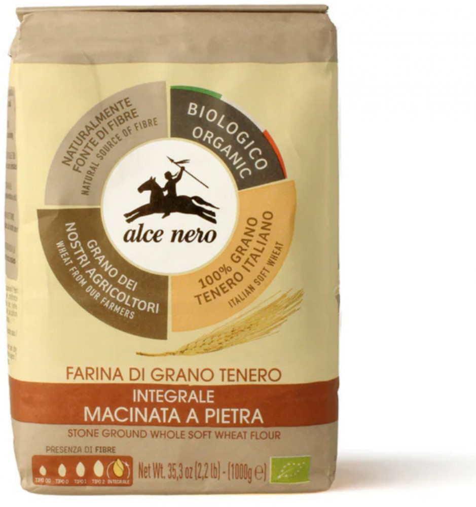Органическая итальянская цельнозерновая мука | Alce Nero