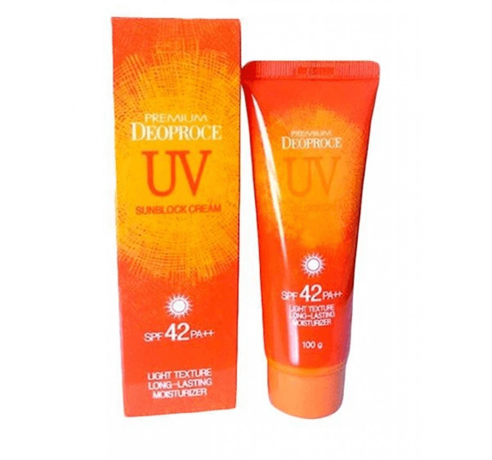 Увлажняющий солнцезащитный крем для лица «Premium UV Sunblock Cream SPF42/PA» | Deoproce