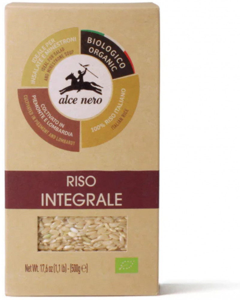 Органический итальянский цельнозерновой рис Riso Integrale | Alce Nero