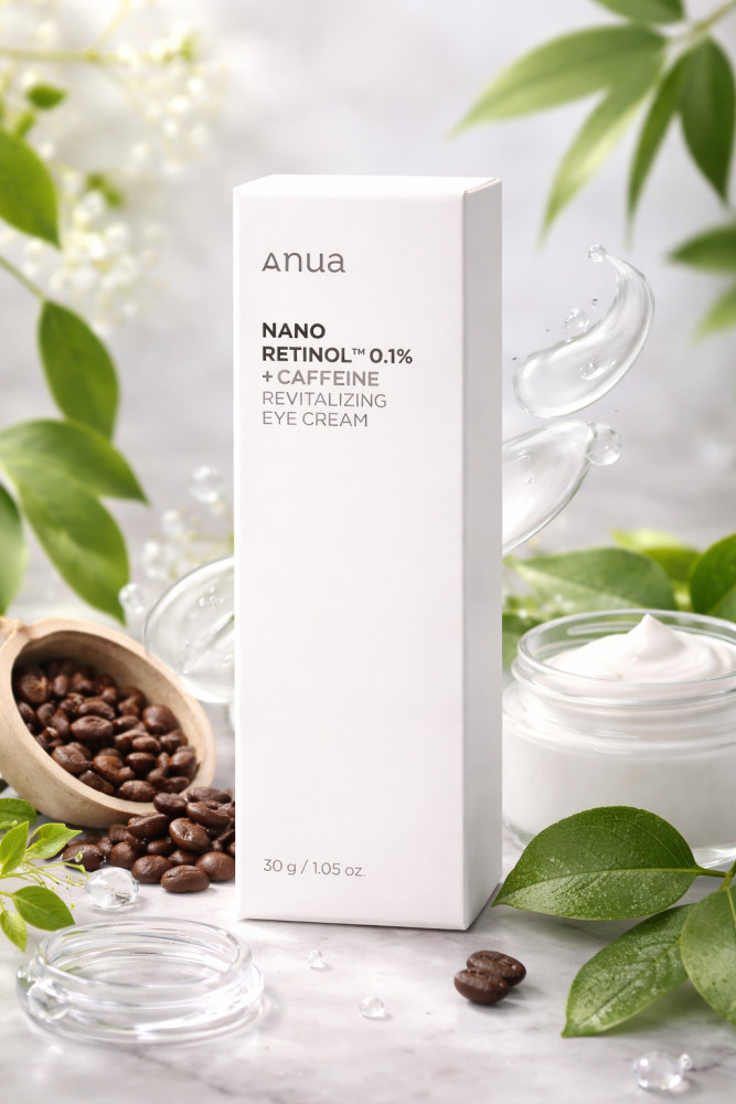 Крем для кожи вокруг глаз «Nano Retinol™ 0.1% & Caffeine Revitalizing Eye Cream» | Anua