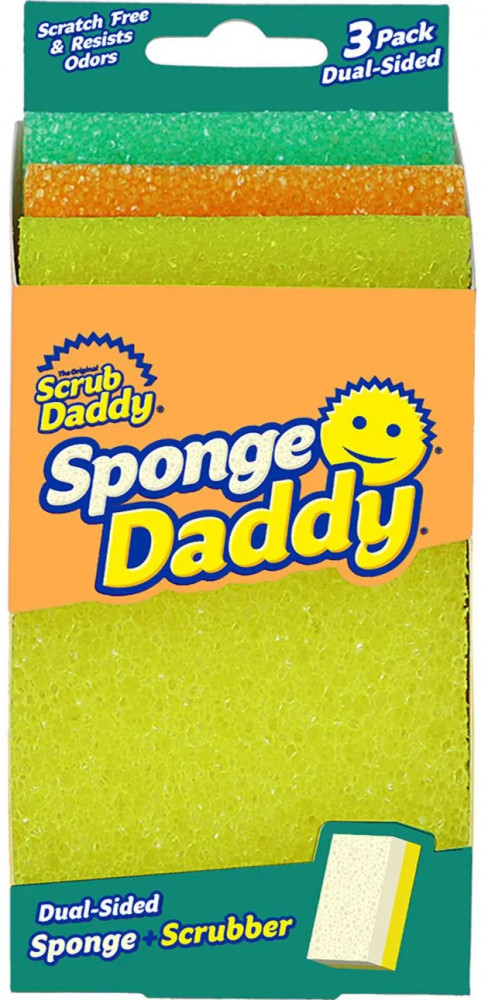 Набор губок для уборки универсальных «Sponge Daddy Multi 3 pack» | Scrub Daddy
