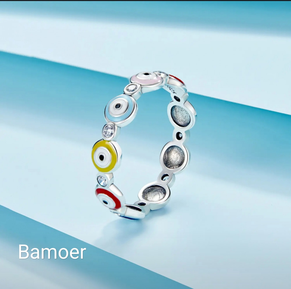 Кольцо с фианитами «Глаз» | Bamoer