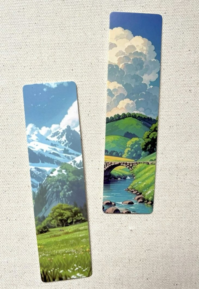 Набор закладок для книг «Пейзаж аниме» | Brauberg