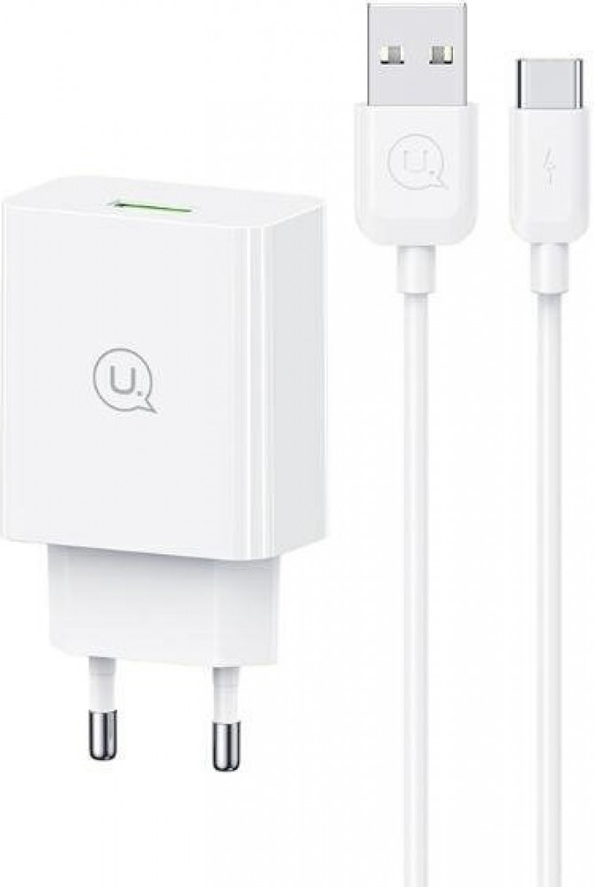 Комплект СЗУ SJ99 SC Series 3A 18W QC3.0 1xUSB порт + кабель Type-C | Usams