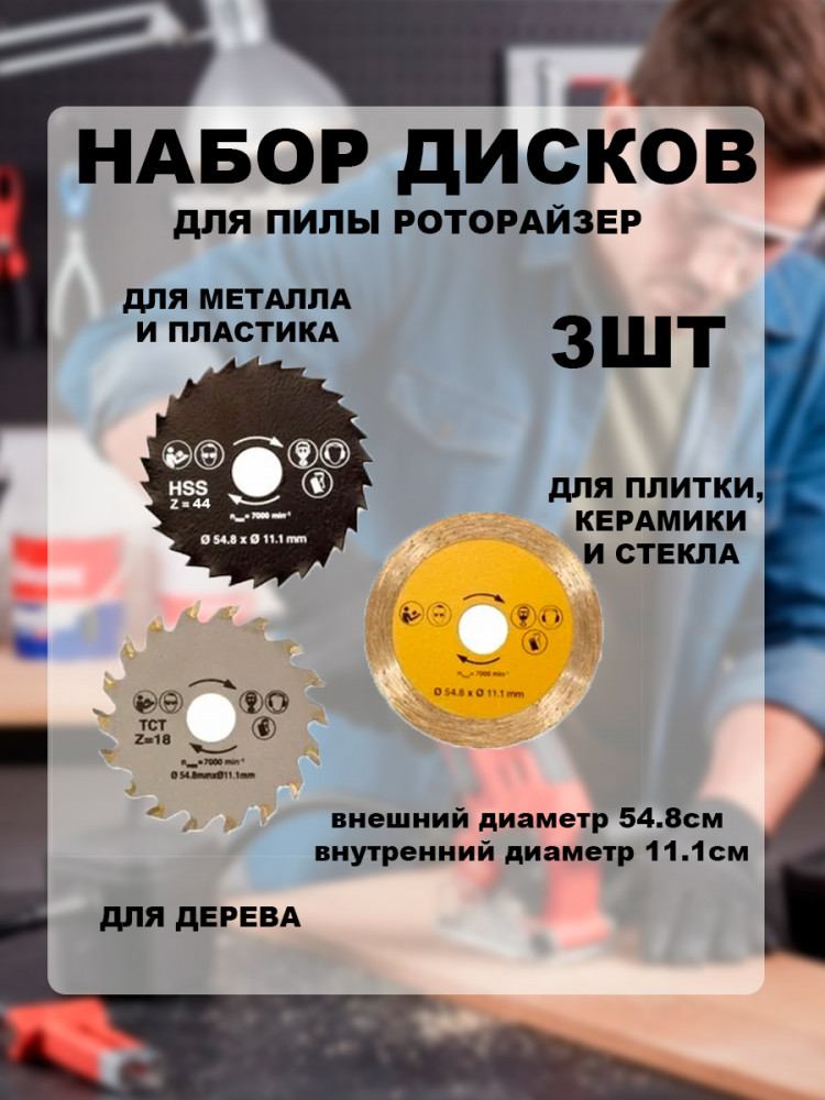 Набор пильных дисков для мини-роторайзера