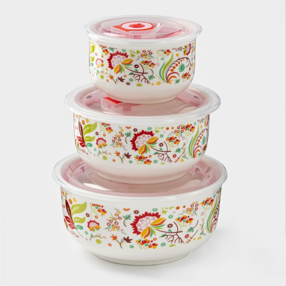 Набор салатников с вакуумными крышками «Ирена»