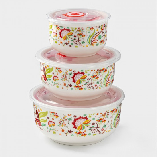 Набор салатников с вакуумными крышками «Ирена»