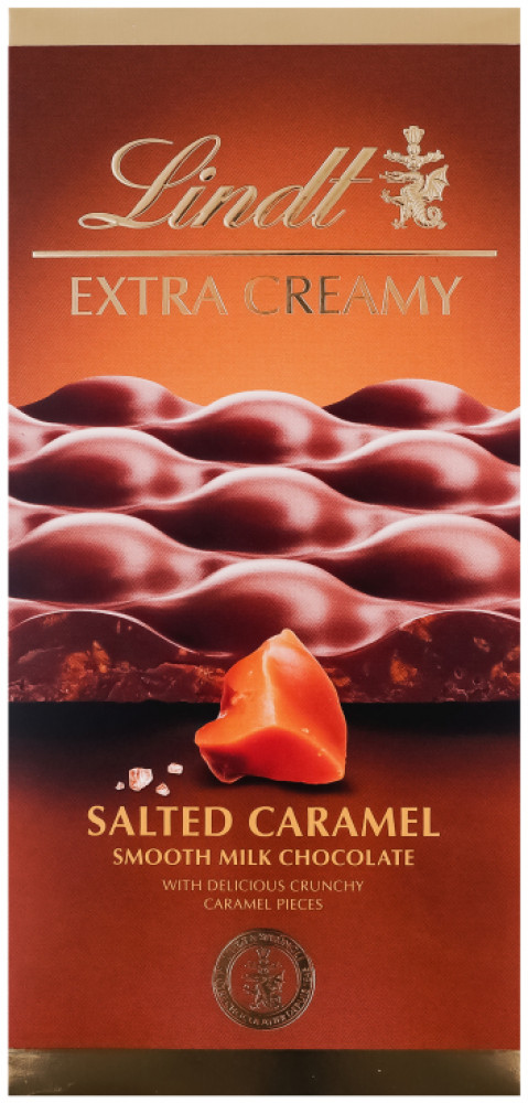 Шоколад молочный с хрустящей карамелью и морской солью | Extra Creamy | Lindt