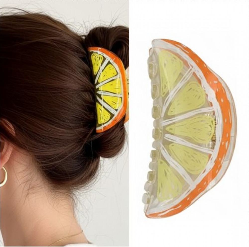 Заколка-краб для волос «Апельсин»