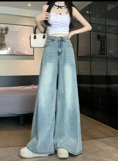 Джинсы женские широкие