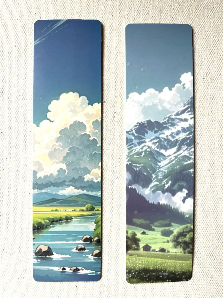 Набор закладок для книг «Пейзаж аниме» | Brauberg