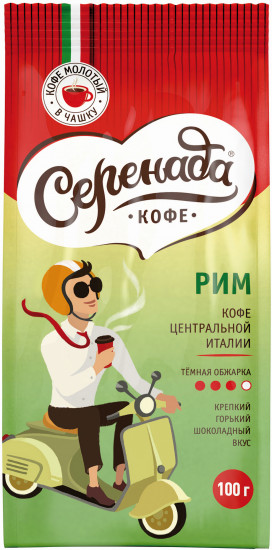 Кофе молотый темнообжаренный «Рим»