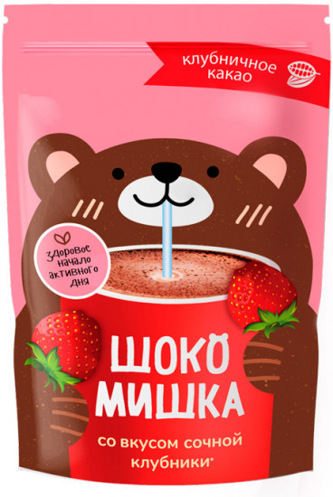 Какао-напиток растворимый со вкусом клубники со сливками