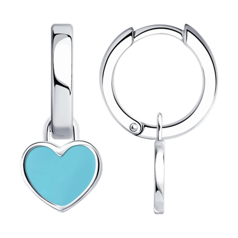 Серьги из серебра с эмалью | SOKOLOV эксклюзивно для Diamant | Diamant