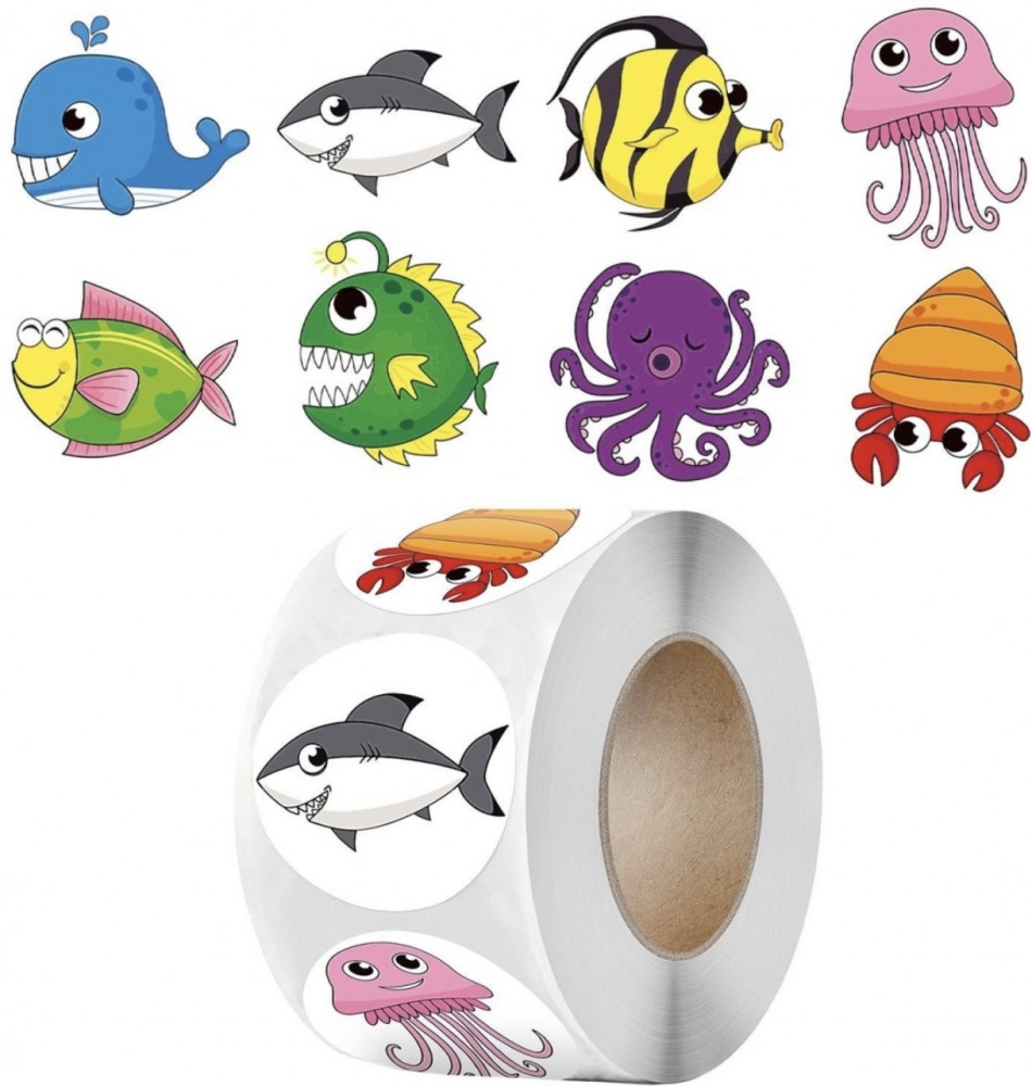 Набор наклеек в рулоне «Рыбки»