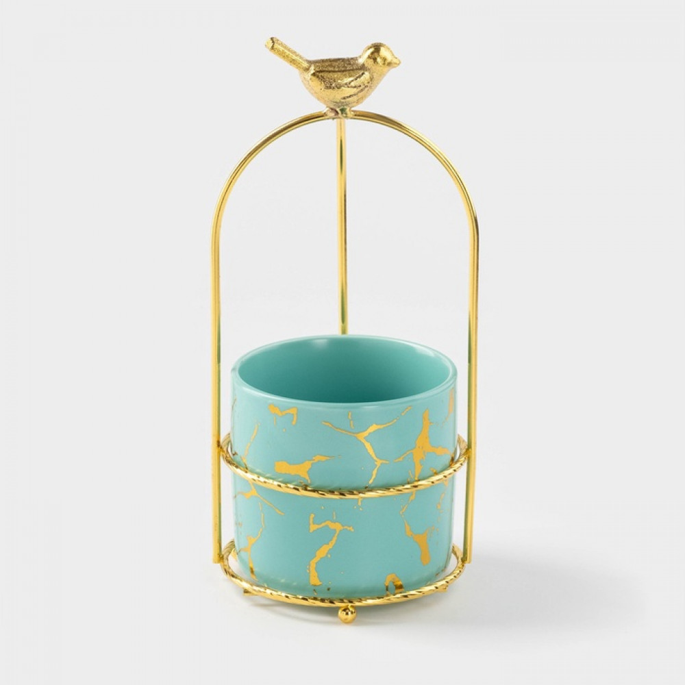 Конфетница «Изумруд. Птичка»