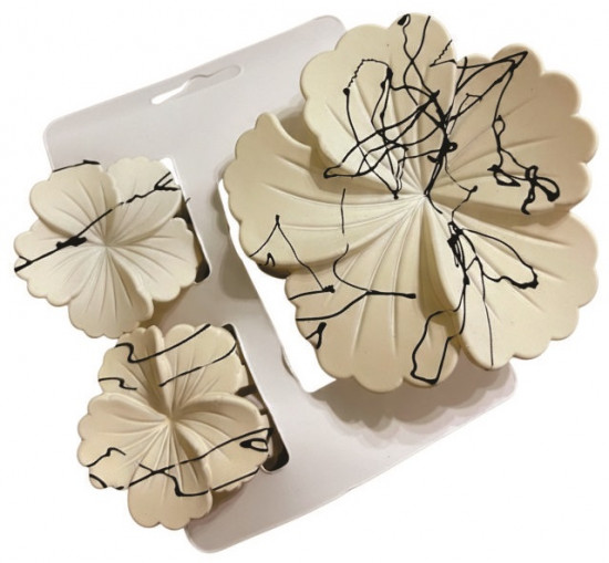 Набор матовых заколок-крабиков в форме цветов