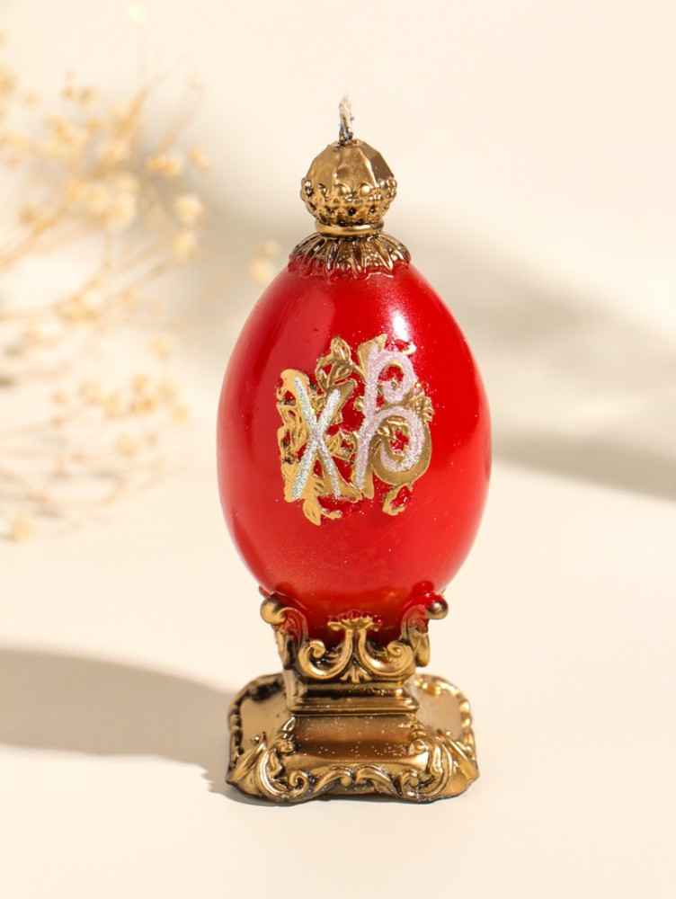 Свеча декоративная «Пасхальное яйцо на подставке»