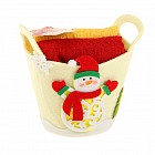 Набор вафельных полотенец «Снеговик» (30х50 см), 2 шт