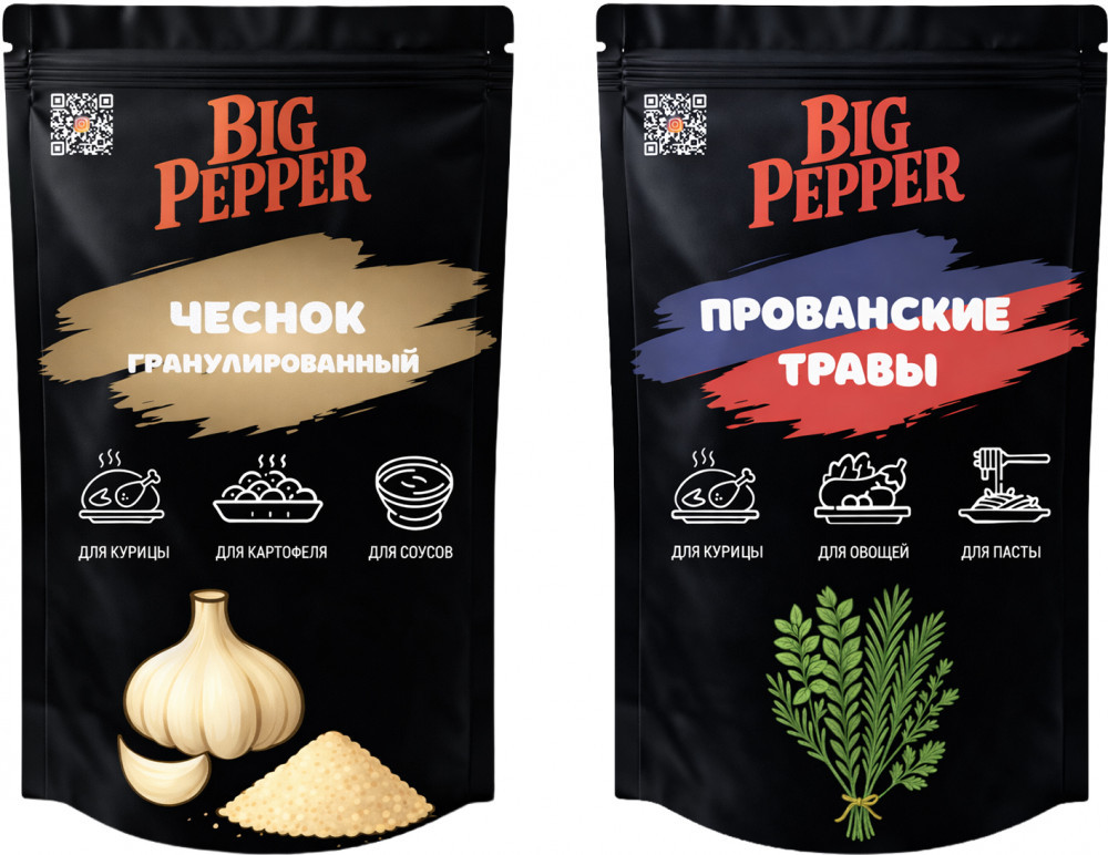 Набор приправ «Чеснок гранулированный и Прованские травы» | Big Pepper