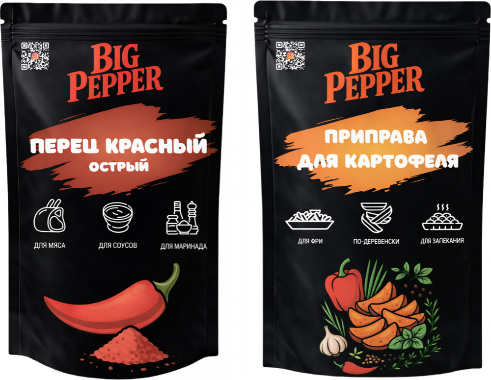 Набор приправ «Для картофеля и перец красный острый молотый» | Big Pepper