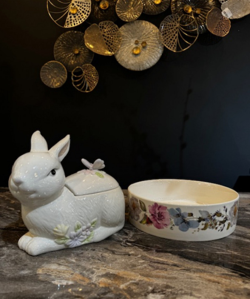 Емкость для хранения крольчиха с бабочкой | Art-Pol