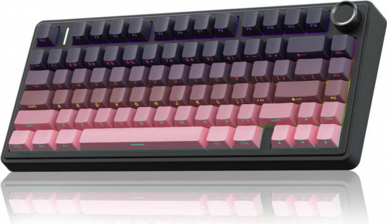 Клавиатура AULA F75 Pro Side-Printed Black-Pink