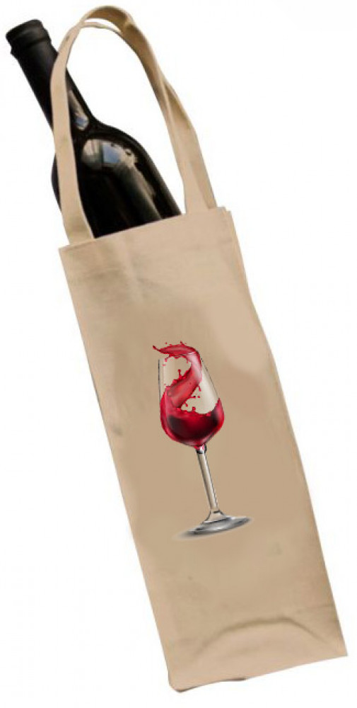 Сумка-шоппер с рисунком «Бокал вина» | Симфония