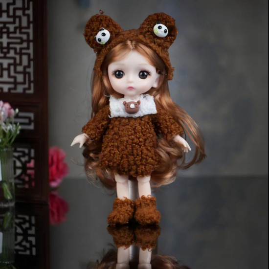 Кукла шарнирная в костюме «Мишка»