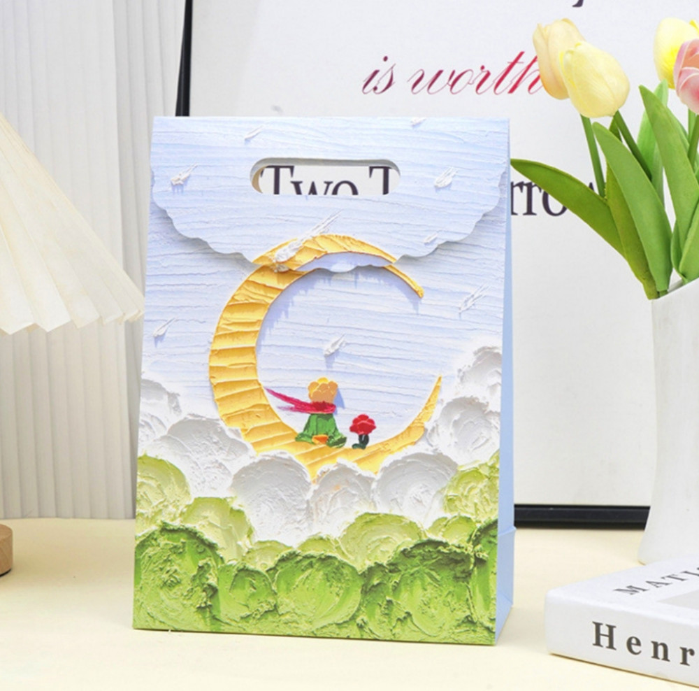 Подарочный картонный пакет с 3D-эффектом «Маленький принц»