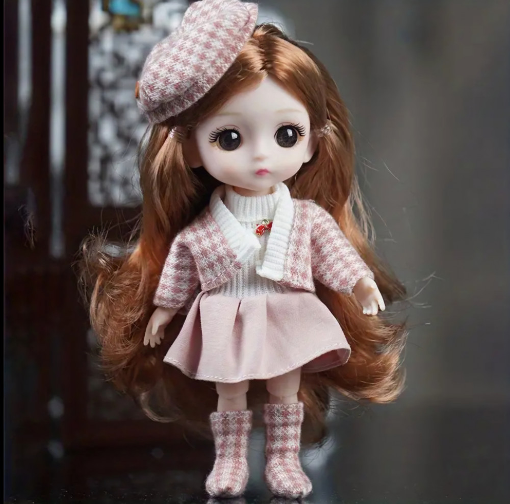 Кукла шарнирная «College tweed pink» | Carrero Kids