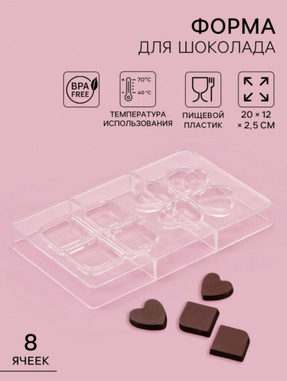 Форма для конфет и шоколада «Мерси»