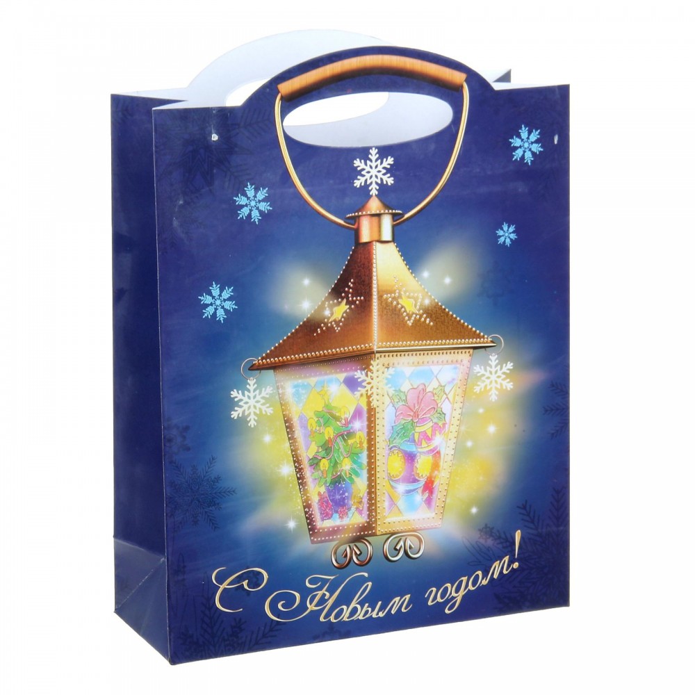 Пакет подарочный «С Новым годом» (26х10x35 см)