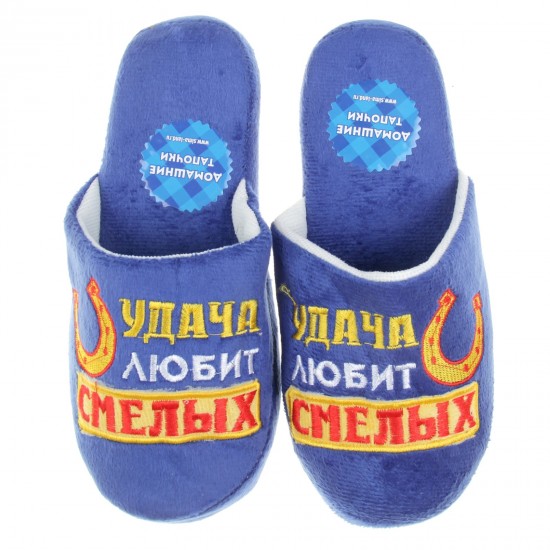 Тапочки мужские «Удача любит смелых»