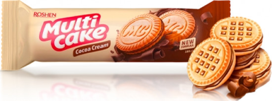 Печенье-сэндвич с начинкой какао «Multicake»