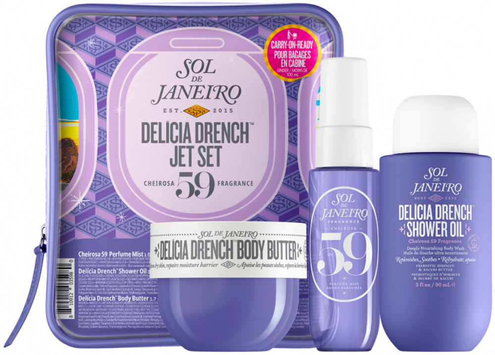 Набор для тела в тревел-формате «Sol de Janeiro Delícia Drench Jet Set Cheirosa 59»