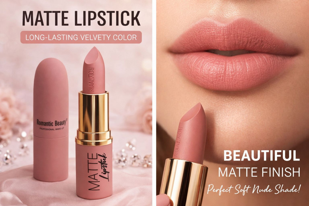 Помада для губ «Matte Lipstick» тон Soft Nude | Romantic Beauty